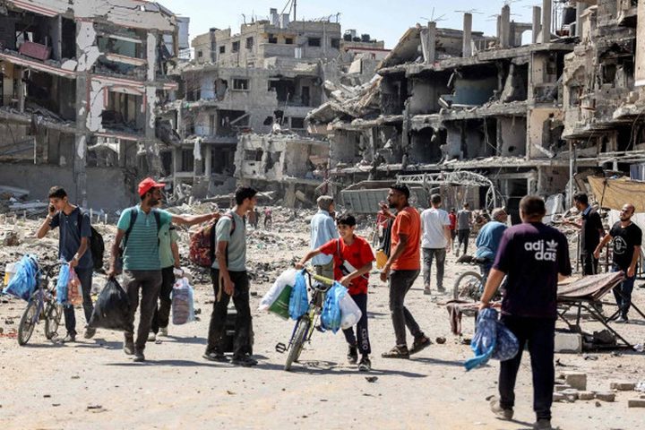 الاحتلال يطالب مجددا المواطنين بإخلاء مدينة غزة والتوجه نحو الجنوب