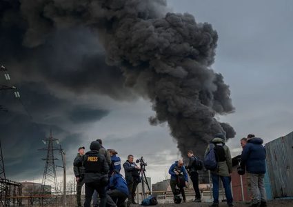 روسيا تستهدف محطة تريبولسكايا للطاقة الحرارية في كييف