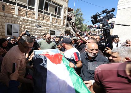 تشييع جثمان الشهيد محمد علوي في دير جرير شرق رام الله