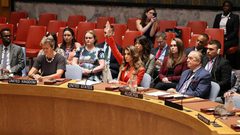 "عار عليك!".. محتجون يهاجمون مندوبة واشنطن لدى مغادرتها مجلس الأمن