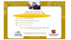 د. سائد زيود ضمن أفضل 2% من كبار الباحثين في العالم وفق تصنيف جامعة ستانفورد
