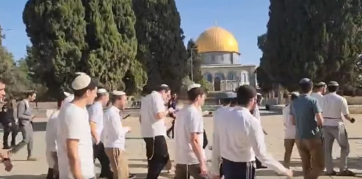 عشرات المستوطنين يقتحمون باحات المسجد الأقصى المبارك