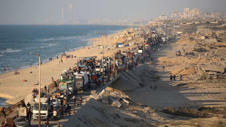 الجيش الاحتلال يغلق ممرا متاحا للمتجهين شمالا من جنوب غزة