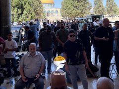 من المصلى القبلي تزامنا مع خطبة الجمعة في المسجد الأقصى المبارك