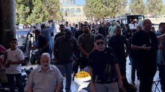 من المصلى القبلي تزامنا مع خطبة الجمعة في المسجد الأقصى المبارك