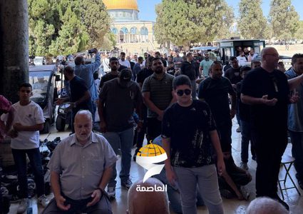 من المصلى القبلي تزامنا مع خطبة الجمعة في المسجد الأقصى المبارك