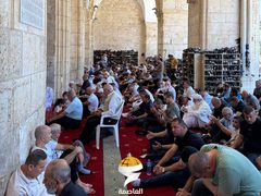 من المصلى القبلي تزامنا مع خطبة الجمعة في المسجد الأقصى المبارك