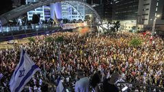 تظاهرة حاشدة في تل أبيب للمطالبة بوقف الحرب على غزة وإبرام صفقة تبادل