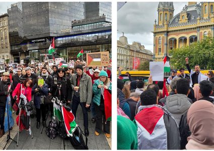 تظاهرة في بودابست تنديدا باستمرار الحرب على غزة