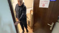 آثار التخريب في مبنى الاتحاد العام لنقابات عمال فلسطين خلال اقتحام مدينة نابلس.