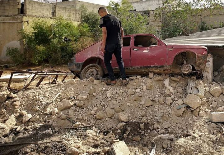 الدمار والتخريب الذي أحدثه الاحتلال في البنية التحتية في مدينة طوباس.