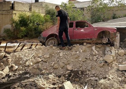 الدمار والتخريب الذي أحدثه الاحتلال في البنية التحتية في مدينة طوباس.