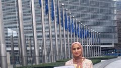 الصحفية حنين بكر تمثل فلسطين في برنامج المفوضية الأوروبية للشباب في بروكسل