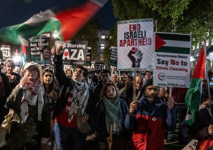 تظاهرة احتجاجية في لندن ضد مواصلة إسرائيل هجماتها على غزة