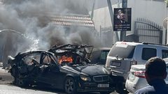 طيران الاحتلال المسير يقصف مركبة جنوب لبنان