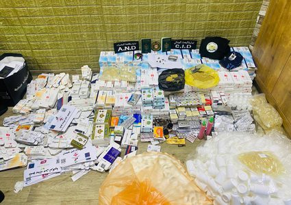 المباحث العامة في الشرطة تضبط معملاً لتصنيع وتزوير الأدوية في طولكرم