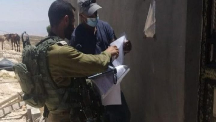 الاحتلال يسلم 4 إخطارات بوقف العمل والبناء في ياسوف شرق سلفيت