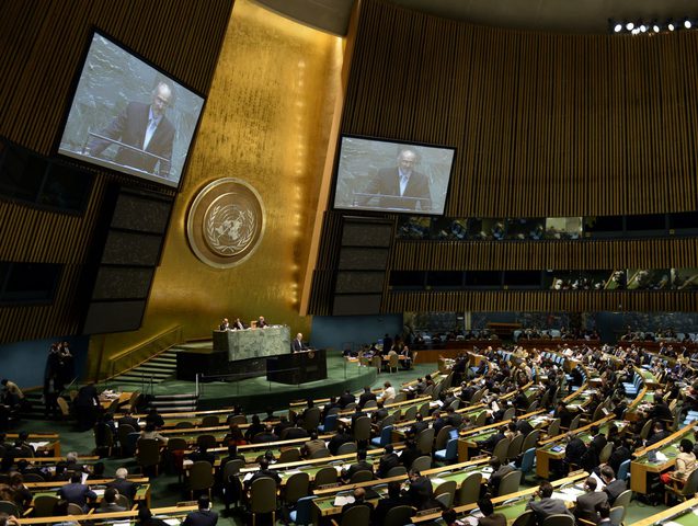 الجمعية العامة تصوت على قرار يدعو لانسحاب إسرائيل من أرض دولة فلسطين