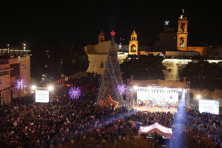 إضاءة شجرة الميلاد في بيت لحم