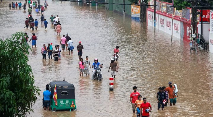 170 ألف نازح بسبب فيضانات سريلانكا