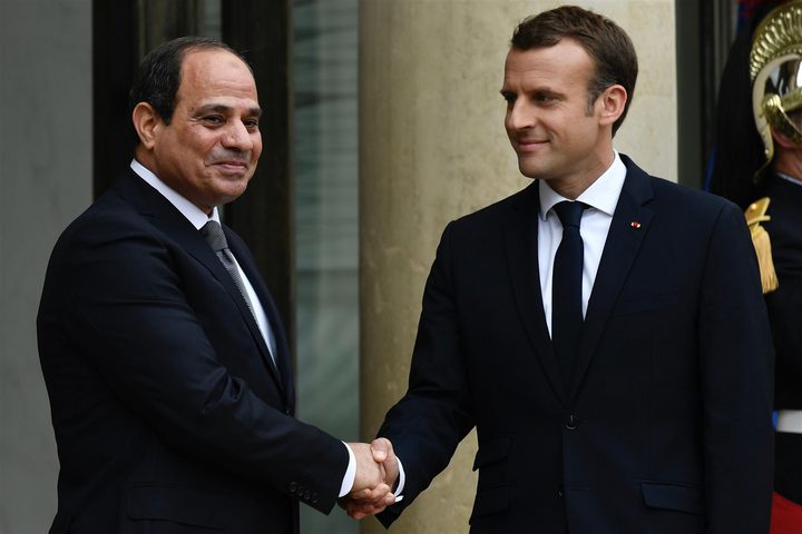 السيسي وماكرون يؤكدان ضرورة إطلاق عملية سياسية شاملة لإقامة الدولة الفلسطينية
