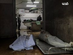 تشييع جثامين عدد من الشهداء، الذين قضوا؛ جراء انهيار مبانٍ متضررة بالقصف الإسرائيلي، بعد الأمطار الغزيرة في غزة.