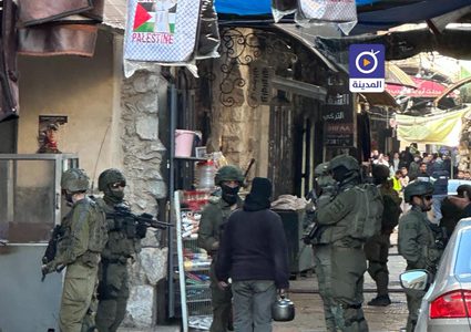 جانب من انتشار جيش الاحتلال داخل البلدة القديمة في نابلس