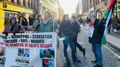 غلاسكو 
مظاهرة حاشدة دعما لفلسطين ووقف الابادة الجماعية في غزة التي ينفذها الاحتلال الاسرائيلي.
رفع المتظاهرون أعلام فلسطين وصور ضحايا الابادة الجماعية في غزة من أطفال ونساء وشيوخ.
وصور للخيام والحالة الماساوية التي يعيشها سكان غزة
الكل يردد الحرية الحرية لفلسطين