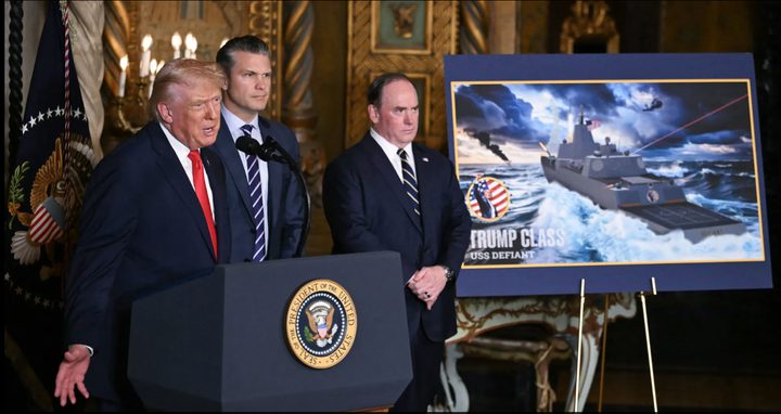 ترامب يعلن إطلاق مشروع "أكبر سفينة حربية في التاريخ"