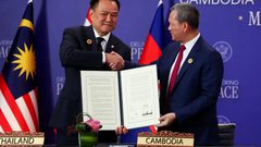 تايلاند وكمبوديا توقعان اتفاقا لوقف إطلاق النار