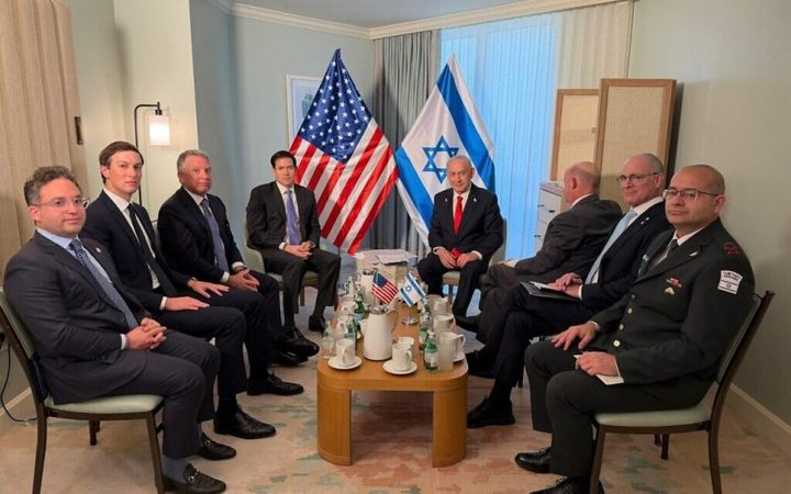 قبل لقاء ترامب : نتنياهو يجتمع مع وزيري الحرب والخارجية الأميركيين