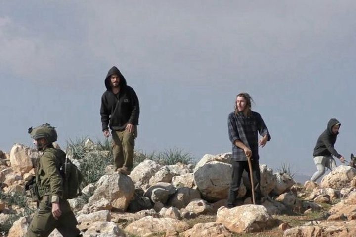 مستوطنون يرعون أغنامهم في أراضي كيسان شرق بيت لحم