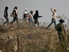 مستوطنون يرعون أغنامهم في أراضي المواطنين ببلدة سنجل شمال رام الله