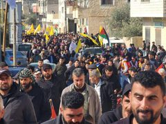 تشييع جثمان الشهيد الطفل محمد نعسان إلى مثواه الأخير في المغير