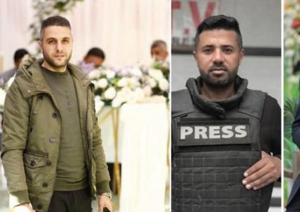 استشهاد 3 صحفيين جراء غارة للاحتلال على وسط غزة
