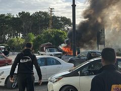 غارة إسرائيلية تستهدف مركبة في مدينة صور جنوب لبنان