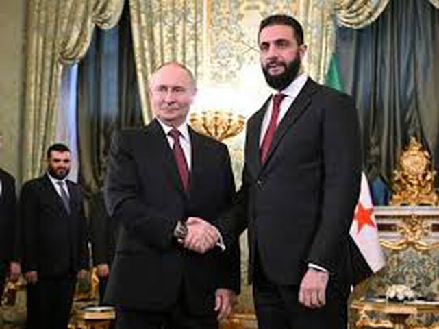 الكرملين: بوتين يجري محادثات مع الرئيس السوري أحمد الشرع في موسكو غدًا