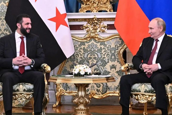 الرئيسان الشرع وبوتين يؤكدان متانة العلاقات السورية الروسية ودعم وحدة سوريا