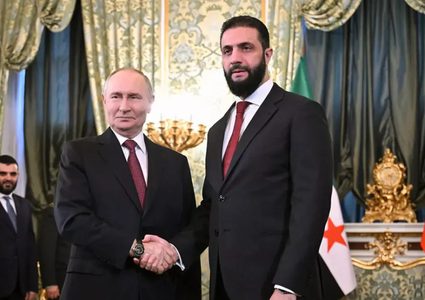 بوتين والشرع يبحثان الوجود الروسي في سوريا وانسحاب من شمال شرق البلاد