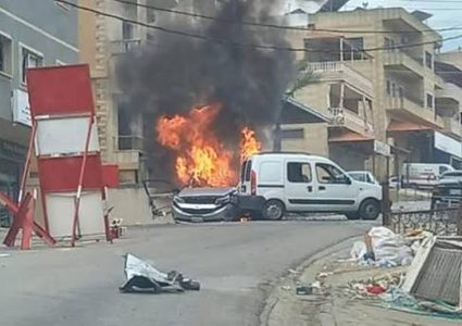 شهيد إثر قصف الاحتلال مركبة جنوب لبنان