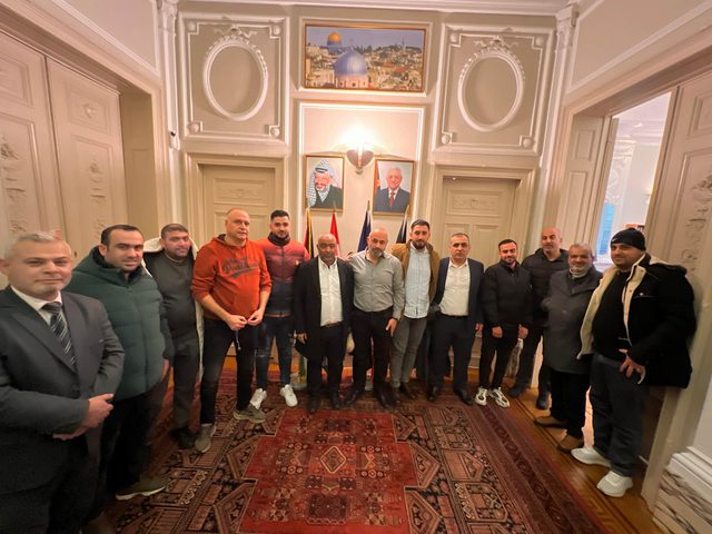 سفيرة دولة فلسطين تستقبل وفداً من أبناء الجالية الفلسطينية في بلجيكا