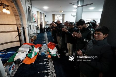 طوباس - وداع وتشييع جثامين شهداء عائلة بني عودة، الذين اغتالهم الاحتلال