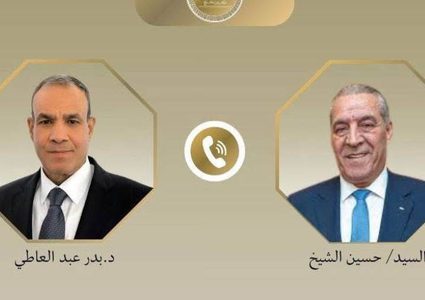 الشيخ يبحث مع وزير الخارجية المصري تطورات الأوضاع في الأراضي الفلسطينية المحتلة