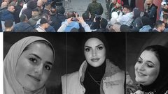 بدء مراسم الجنازة العسكرية لضحايا عائلة المسالمة في بلدة #بيت_عوا غرب الخليل؛ إثر سقوط شظـ،ـــــايا على مكان تواجدهن