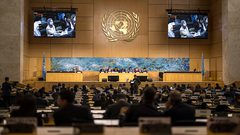 مجلس حقوق الإنسان يدين اعتداءات إيران على الخليج ويطالبها بالتعويض