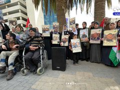 تغطية صحفية : وقفة احتجاجية لأهالي الشهداء في نابلس رفضًا لقرار إعدام الأسرى الفلسطينيين