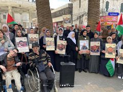 تغطية صحفية : وقفة احتجاجية لأهالي الشهداء في نابلس رفضًا لقرار إعدام الأسرى الفلسطينيين