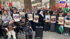 تغطية صحفية : وقفة احتجاجية لأهالي الشهداء في نابلس رفضًا لقرار إعدام الأسرى الفلسطينيين