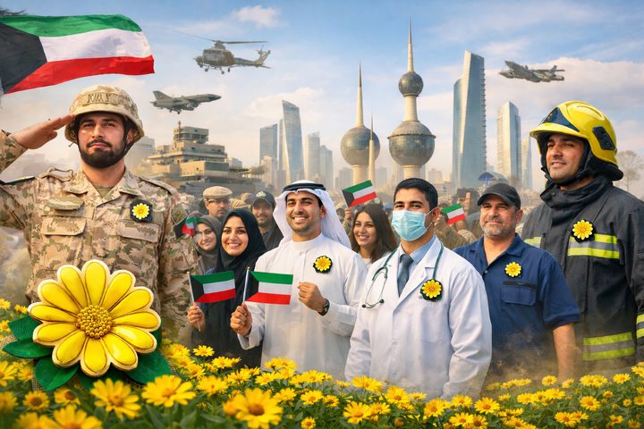 «زهرة العرفج»… شارة وطنية توحّد الكويتيين دعماً لرجال الصفوف الأمامية