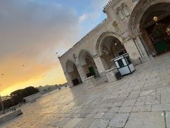 باحات المسجد الأقصى الفارغة في ظل الإغلاق المستمر صباح اليوم.